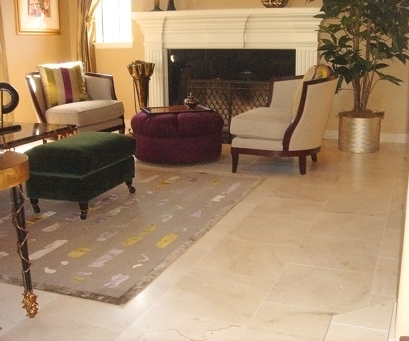 Marble floor installation